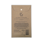 Back of brown kraft envelope for NearyNogs Killowen x Bailies Coffee chocolate on a black background.