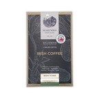 NearyNógs 60% Irish Coffee chocolate bar in dark illustrated packaging on a black background.