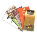 Golden Al Nassma camel milk chocolate bar wrapper with camel silhouette and hazelnuts in Nutty Chocolate Bar Bundle