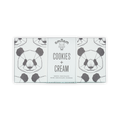 Omnom Cookies + Cream white chocolate bar with panda box