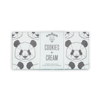 Omnom Cookies + Cream white chocolate bar with panda box