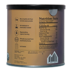 Ora Cacao Triple Fat 100% cacao powder jar with matte tan label and black lid