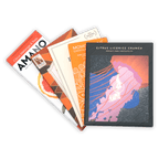 Vibrant orange flavored chocolate bar with pink jellyfish design, 5-bar bundle