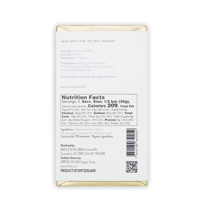 Orfeve Dark Alto Piura Peru 75%