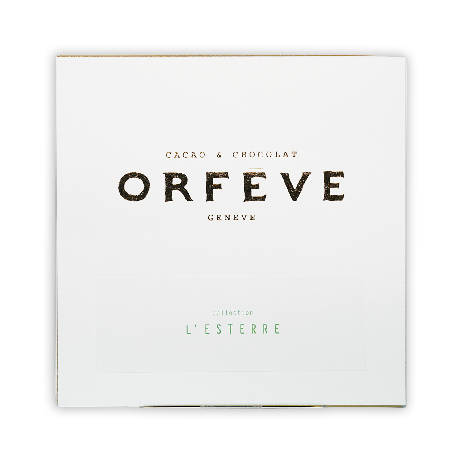 Orfeve Geneve white box for Cacao & Chocolat L’Esterre collection