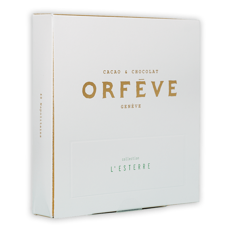 Orfeve L’Estere Dark Chocolate Grenada Tasting Box front view
