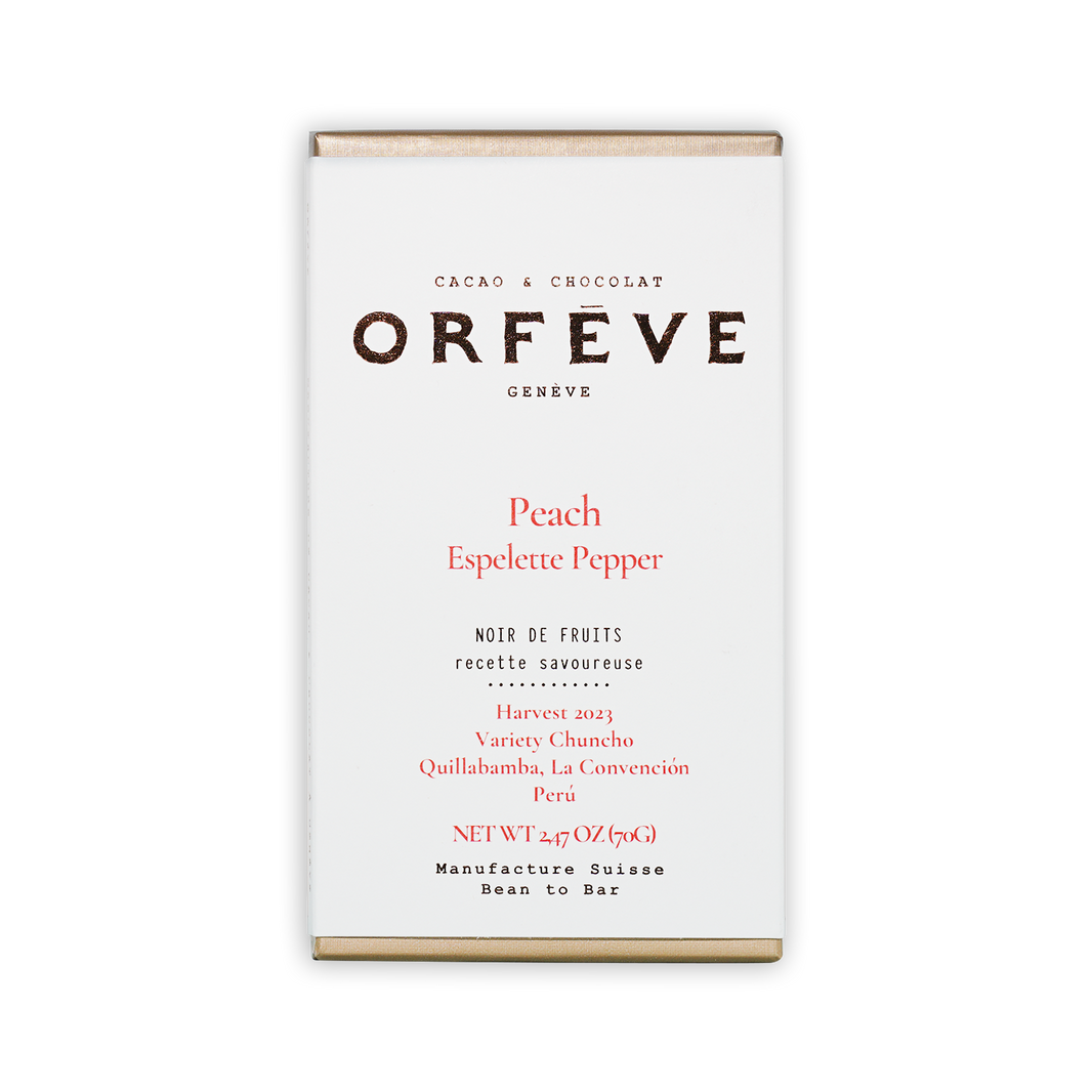Orfeve Dark w/ Peach & Pepper (No Added Sugar) 64%