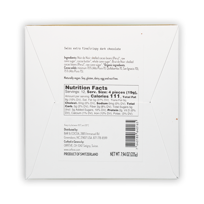 Orfeve Dark Chocolate Peru Tasting Box (48 pcs)