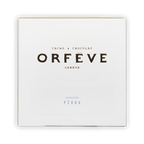 Orfeve Dark Chocolate Peru Tasting Box with cacao & chocolat text