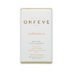 Orfeve Dark Quillabamba Peru 70% white chocolate bar box with gold foil