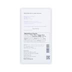 Back of a white Orfeve chocolate box showing nutrition facts and Swiss extra fine 75% dark chocolate text.