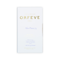 A white box of Orfeve Alto Piura 75 chocolate on a black background, featuring gold and purple printed text.