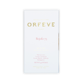 A white rectangular box of Orfeve Bejofo 75 chocolate on a black background with gold and pink printed text.