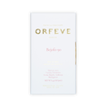 A white box of Orfeve Bejofo 90 chocolate on a black background, featuring gold foil and pink printed text.