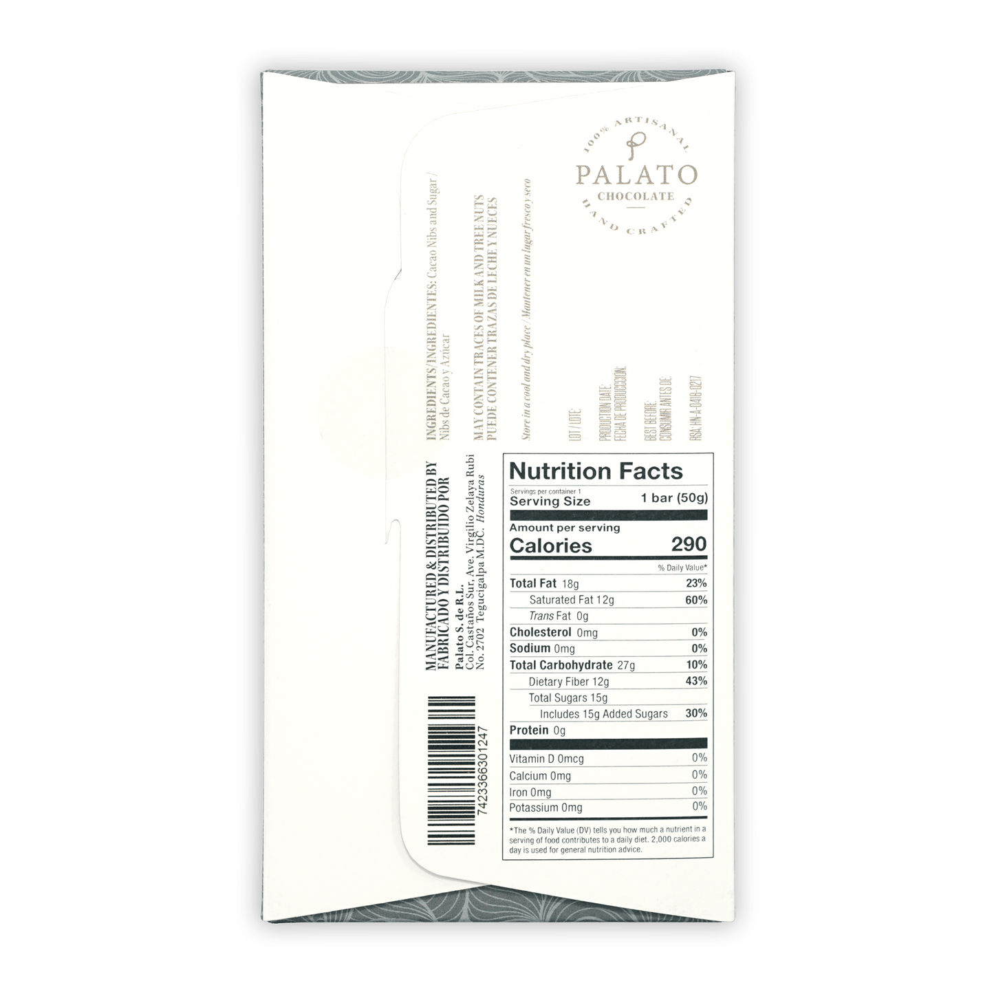 Palato Honduras Dark Chocolate 70%