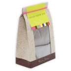 Pralus Cacao Show hot chocolate mix in beige bag with lime green label