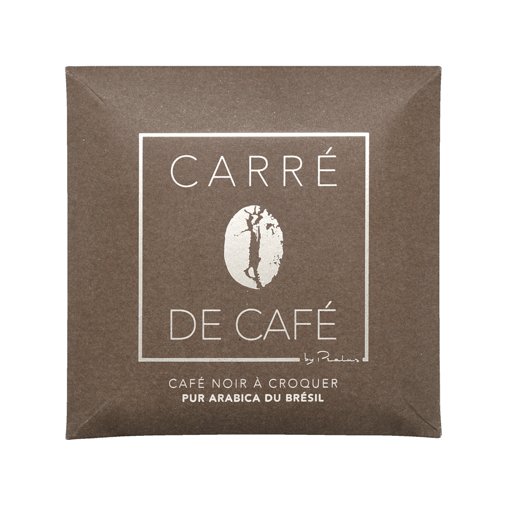 Pralus Carre de Cafe Noir: brown square dark roast Brazilian Arabica beans