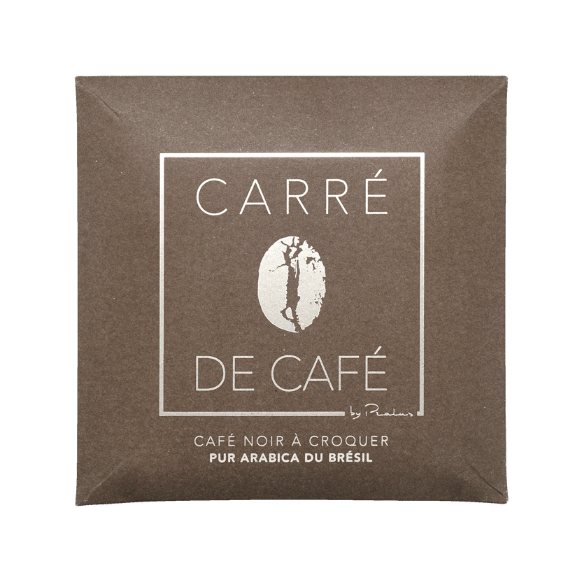 Pralus Carre de Cafe Noir: brown square dark roast Brazilian Arabica beans