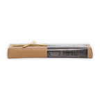 Back of Pralus Infernale Noir Praline Bar with baguette bread wrap