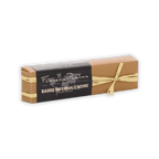 Pralus Infernale Noir praline bar with black label and gold ribbon