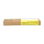 Back of Pralus Infernale Pistache Praline Bar 75% brown package with yellow label