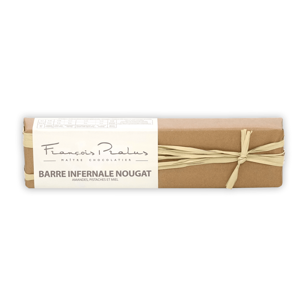 Pralus Infernale Nougat Bar rectangular brown-wrapped chocolate