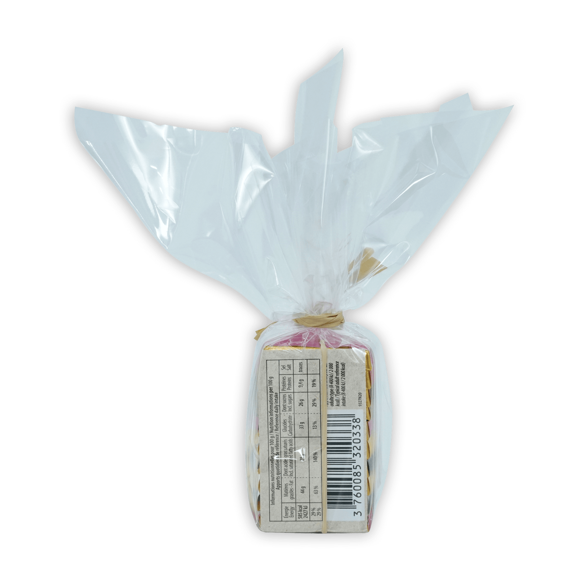 Pralus Mini Pyramide des Tropiques: wrapped chocolate bars with pink ribbon