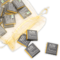 Pralus Napolitans 100% dark chocolate mini squares bag, 25 pcs
