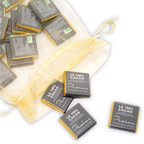 Pralus Napolitans 100% dark chocolate mini squares bag, 25 pcs