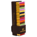 Pralus Napolitans of the Tropics: sleek black box with 20 stacked gold-wrapped chocolates
