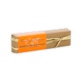 Pralus Infernale Orange Bar: beige-wrapped chocolate with orange label and ribbon