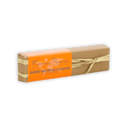 Pralus Infernale Orange Bar: beige-wrapped chocolate with orange label and ribbon