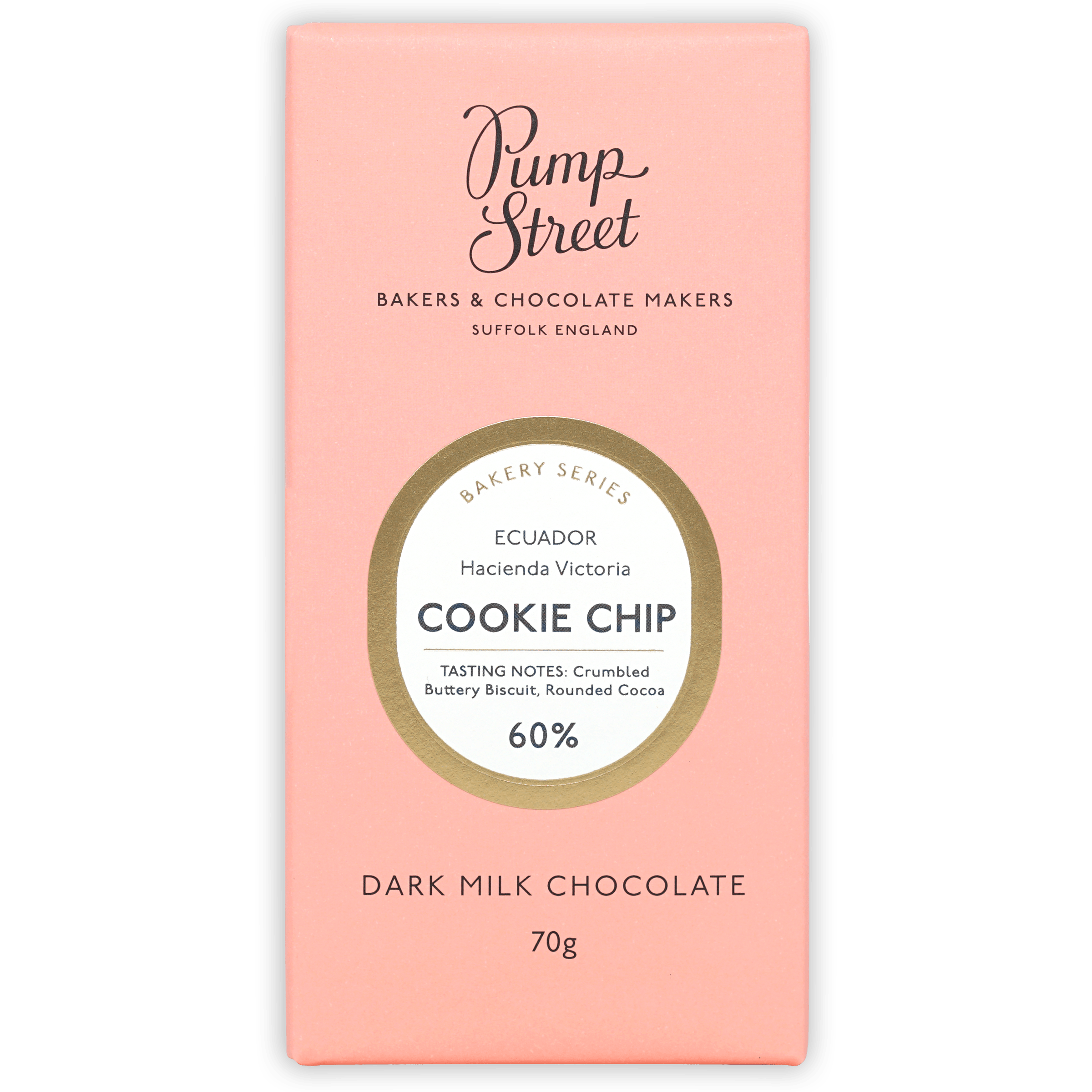 Pump Street Dark Milk Cookie Chip 60% chocolate package from Ecuadors Hacienda Victoria