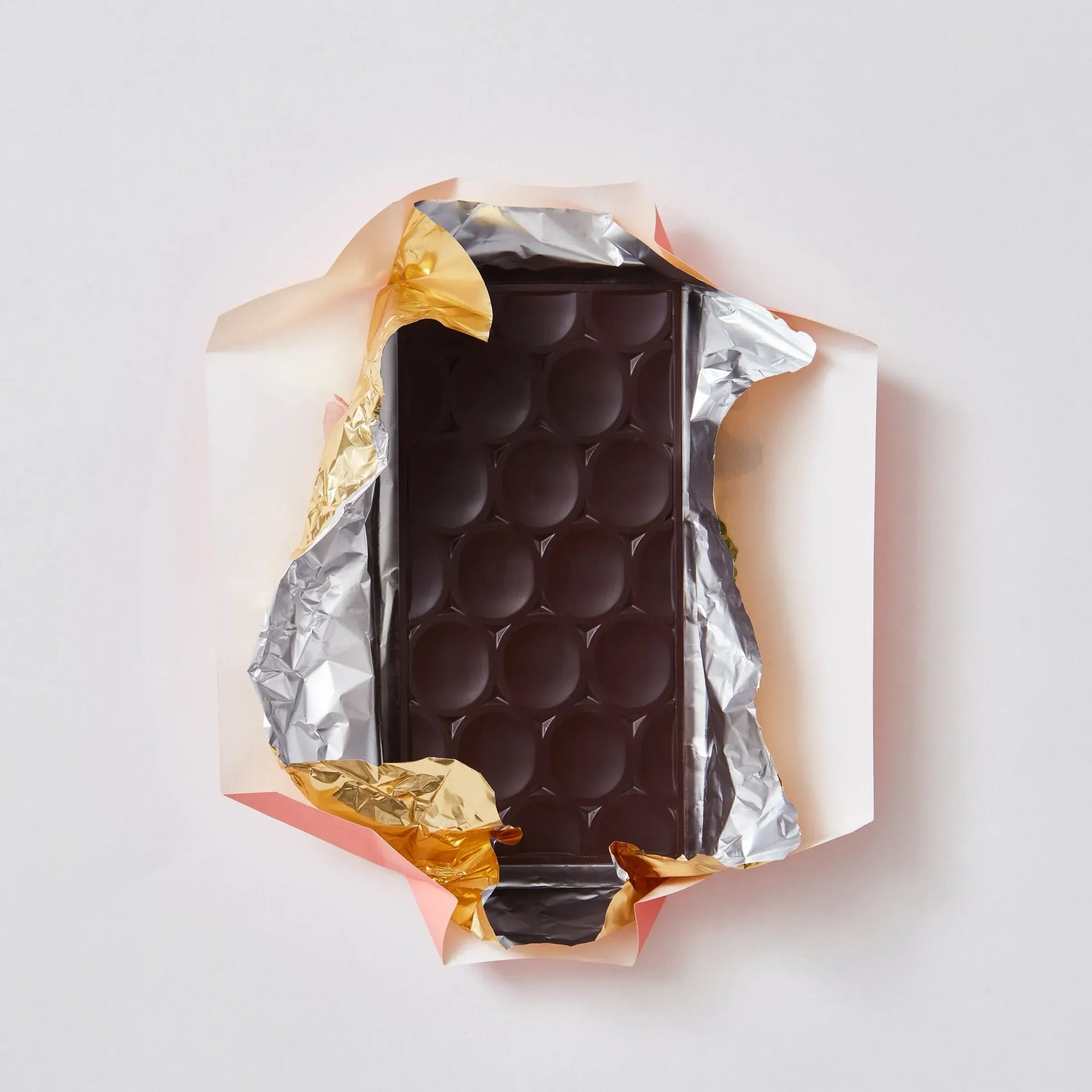 Pump Street Dark Milk Cookie Chip 60% glossy chocolate bar in silver foil
