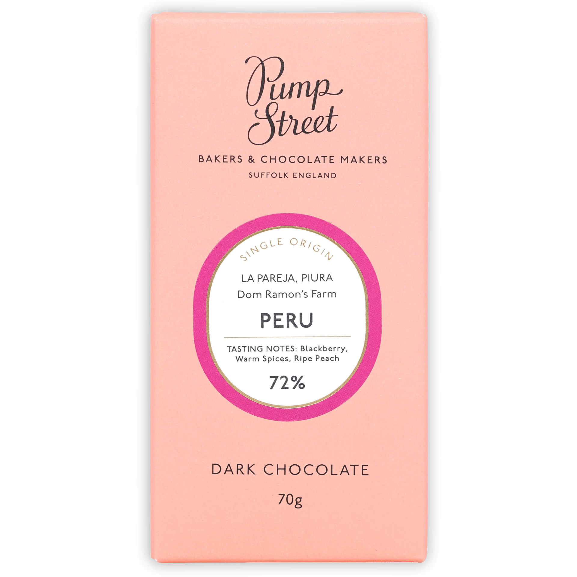 Pump Street Don Ramon’s Farm La Pareja Peru 72% dark chocolate bar
