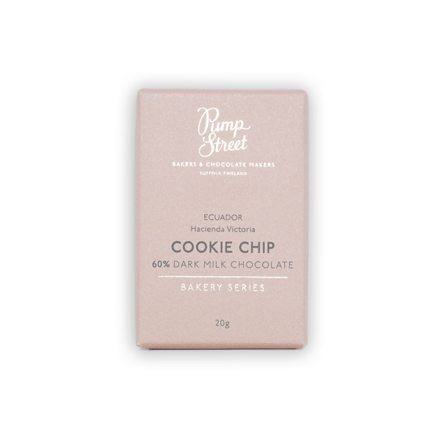 Pump Street Mini Bars Cookie Chip Dark Milk 60% pink wrapper