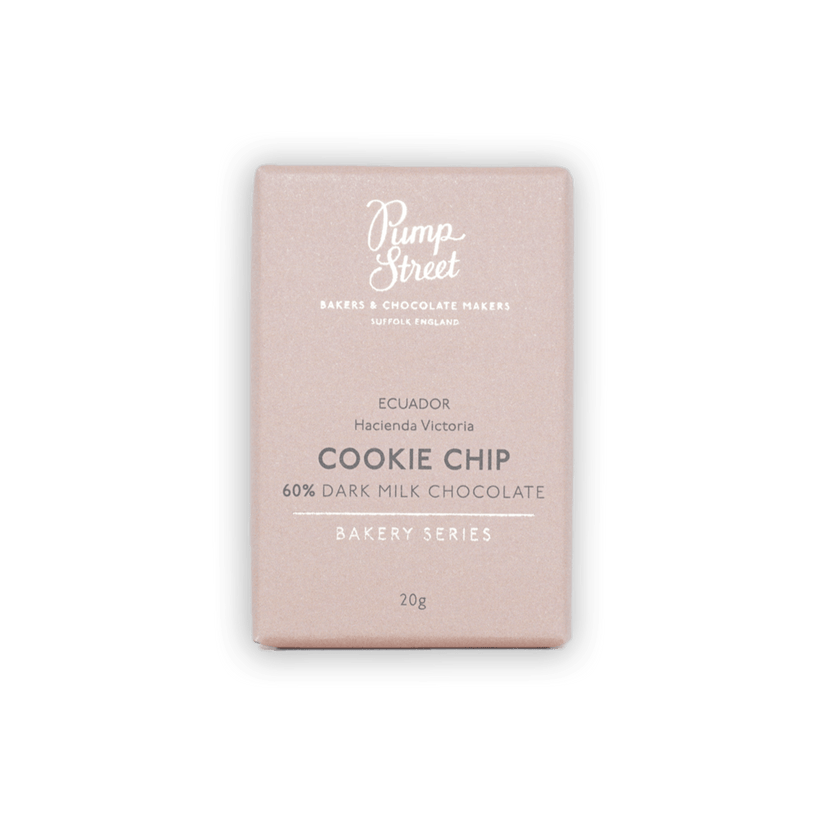 Pump Street Mini Bars Cookie Chip Dark Milk 60% pink wrapper