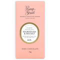 Pump Street Sourdough & Sea Salt 66% dark chocolate bar in pink wrapper