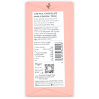 Back of Pump Street Togo Swiss Milk 44% chocolate bar wrapper