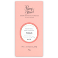 Pump Street Togo Swiss Milk 44% pink bar with origin label