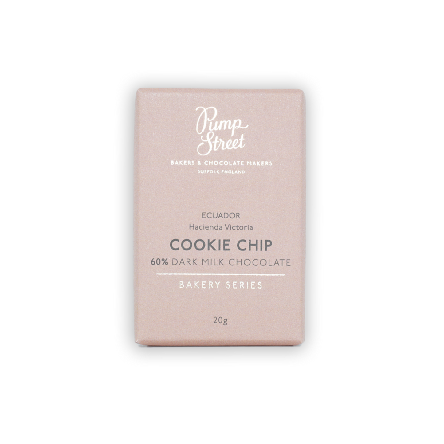 Pump Street Mini Bars Cookie Chip Dark Milk 60% pink wrapper