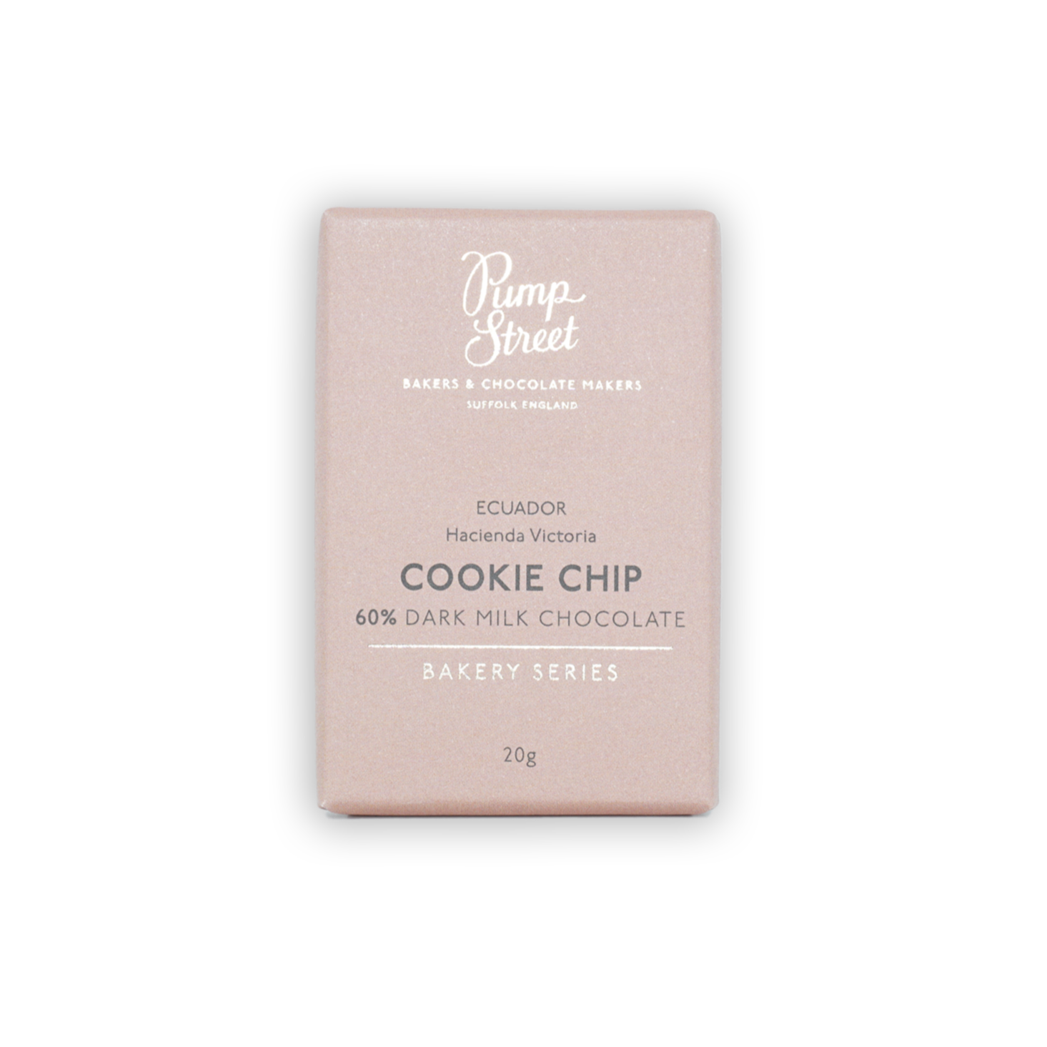 Pump Street Mini Bars Cookie Chip Dark Milk 60% pink wrapper