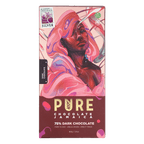 Pure Chocolate Jamaica Dark 75% cocoa bar, vibrant illustration