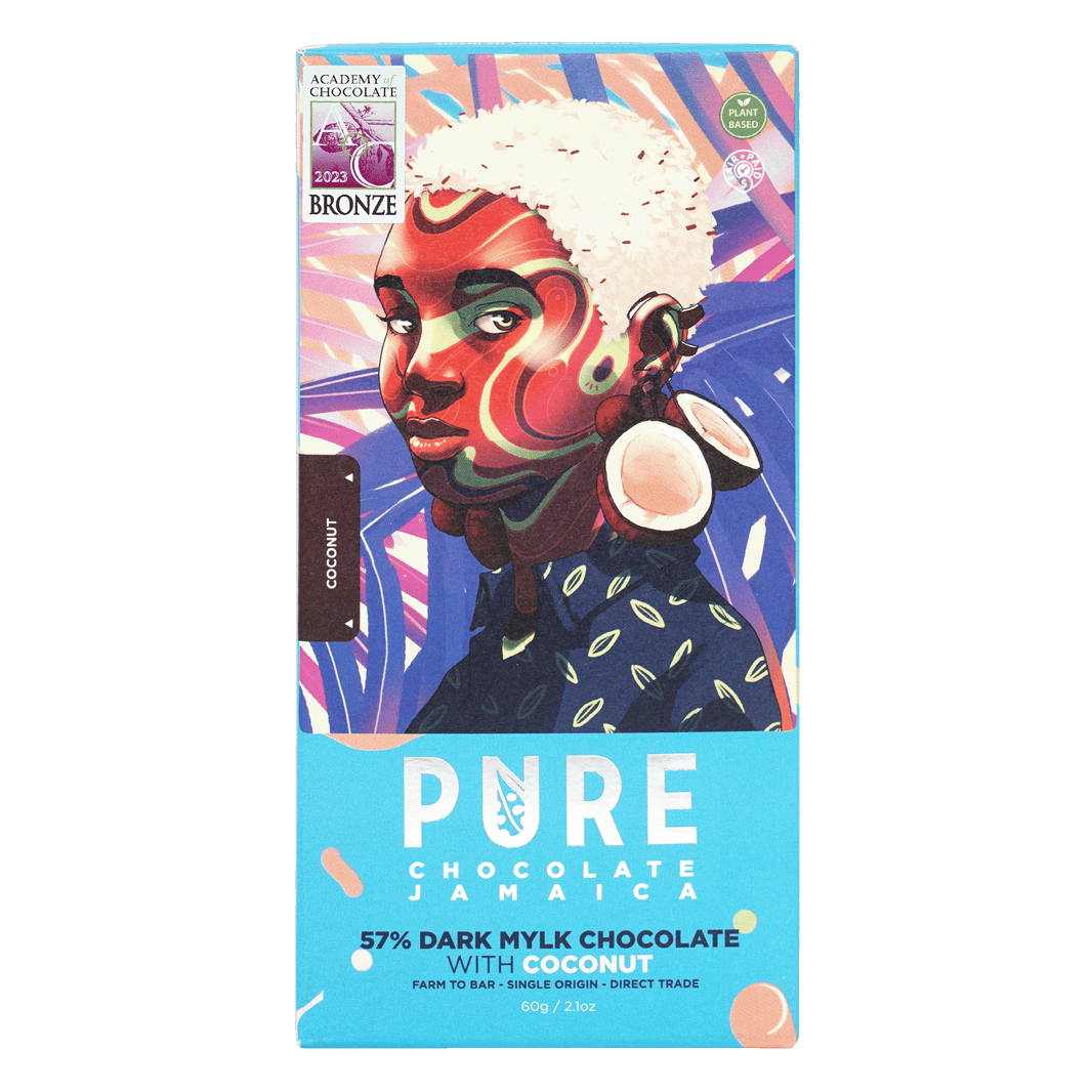 Pure Chocolate Dark Milk w/ Coconut 57%