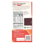 Pure Chocolate 70% dark chocolate bar with cinnamon in red orange wrap