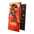 Pure Chocolate Dark w/ Cinnamon 70% bar in vibrant orange wrapper