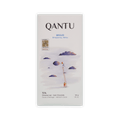 Qantu Bagua bar, cream box with watercolor of a figure on a ladder in clouds, Amazonas Perou 70%, gold award seal
