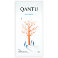 Qantu Palo Santo 70% smoked dark chocolate bar in white wrapper