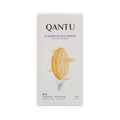 Qantu La Quete de Don Maximo 80% dark chocolate bar, cream box with a cacao-pod hot air balloon illustration, 50g.