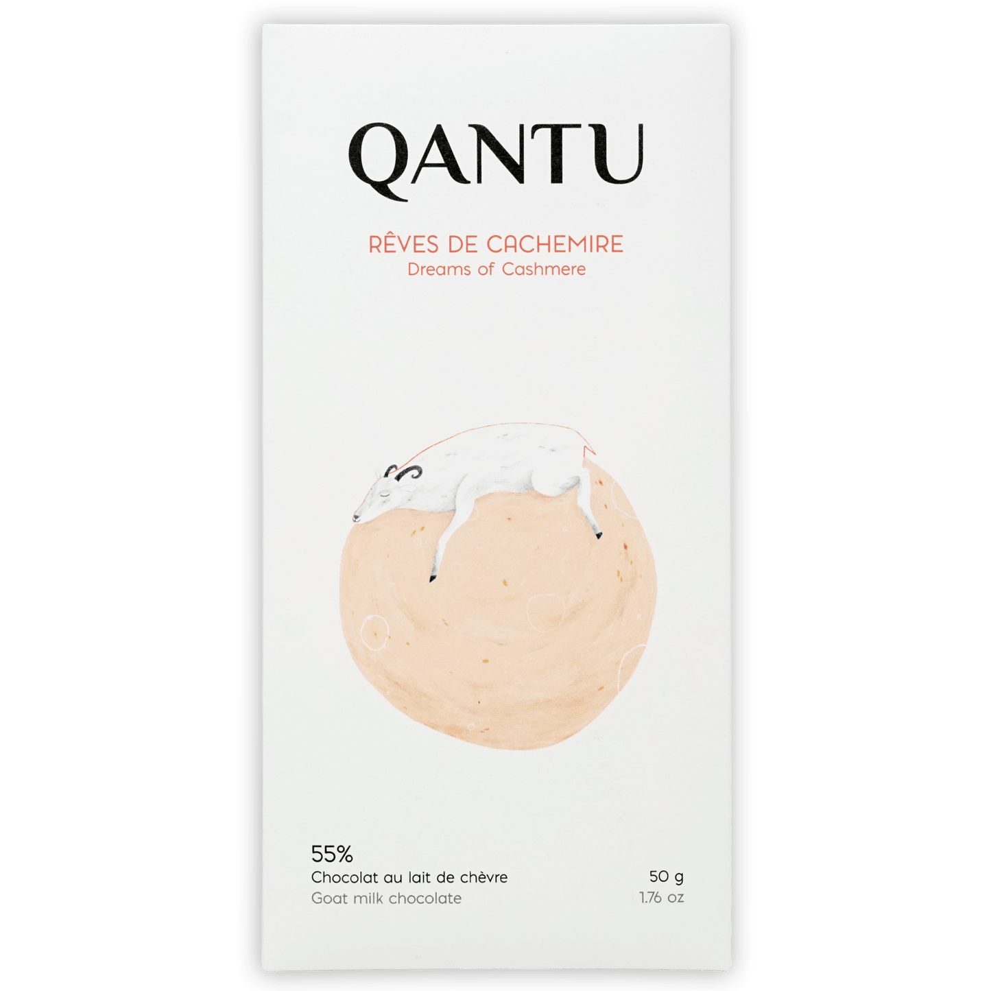 Qantu Chocolate Goat Milk, Dreams of Cashmere 55%